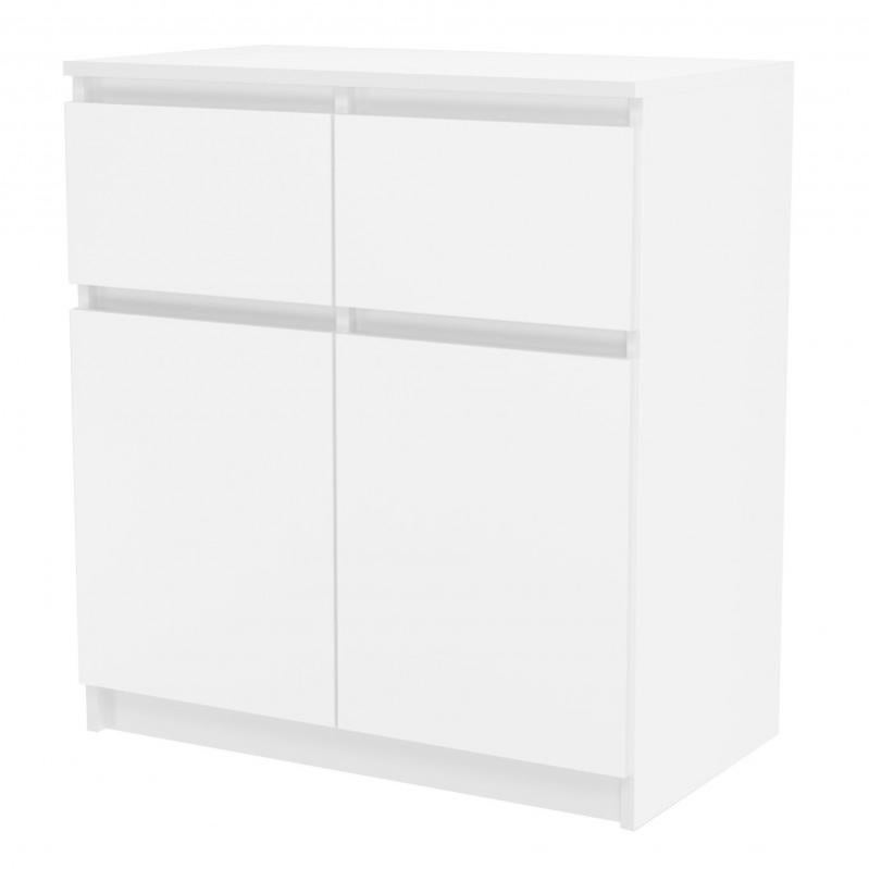 MALAGOS Buffet de salon style moderne 70x40x77 cm 2 tiroirs + 2