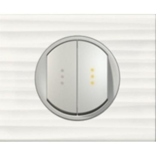 LEGRAND Celiane Interrupteur va et vient à voyant lumineux à encastrer composable titane - Bricolage