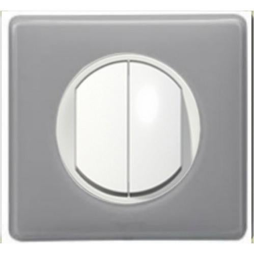 Interrupteur Poussoir Arnould 1001 Coloris Blanc Contour Gris - Occasion En état Fonctionnel