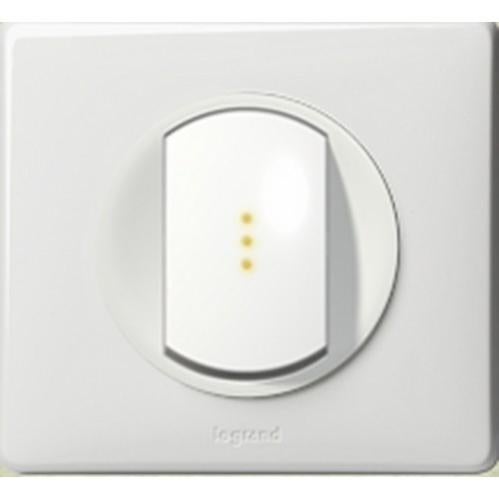 Interrupteur va et vient témoin sans neutre Céliane Blanc complet Non Legrand Leroy Merlin