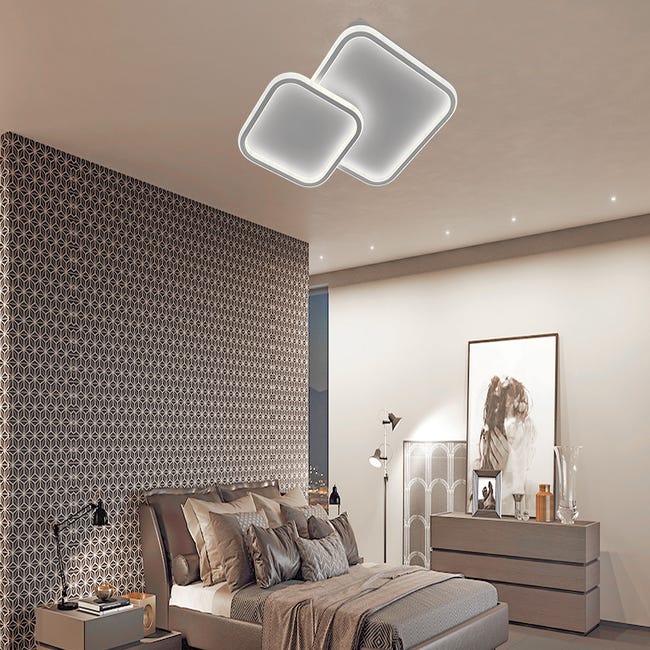 Plafoniera a led da interno moderna a soffitto forma quadrata per
