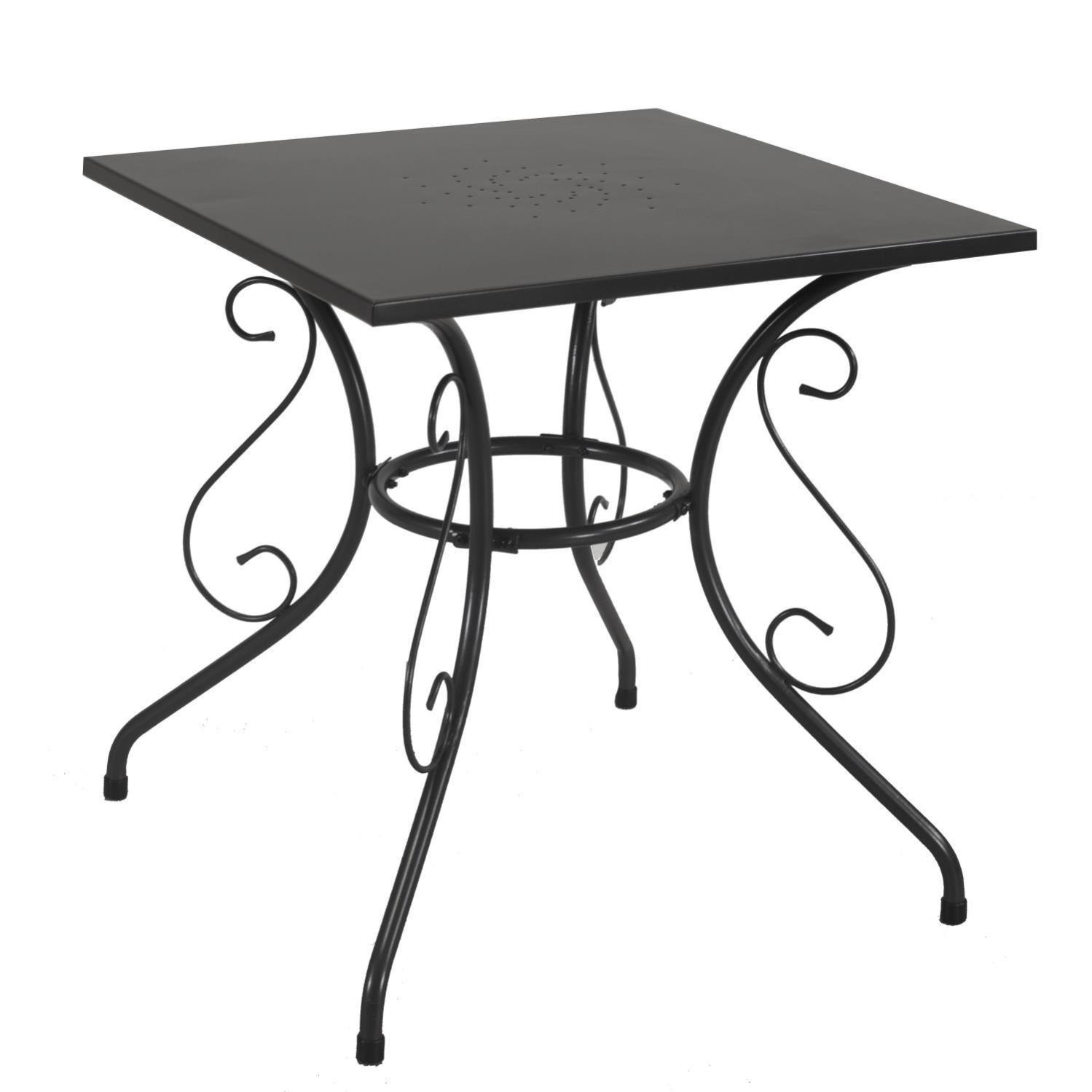 Mesa comedor antracita 70x70 cm h 72 cm en metal mod. new old