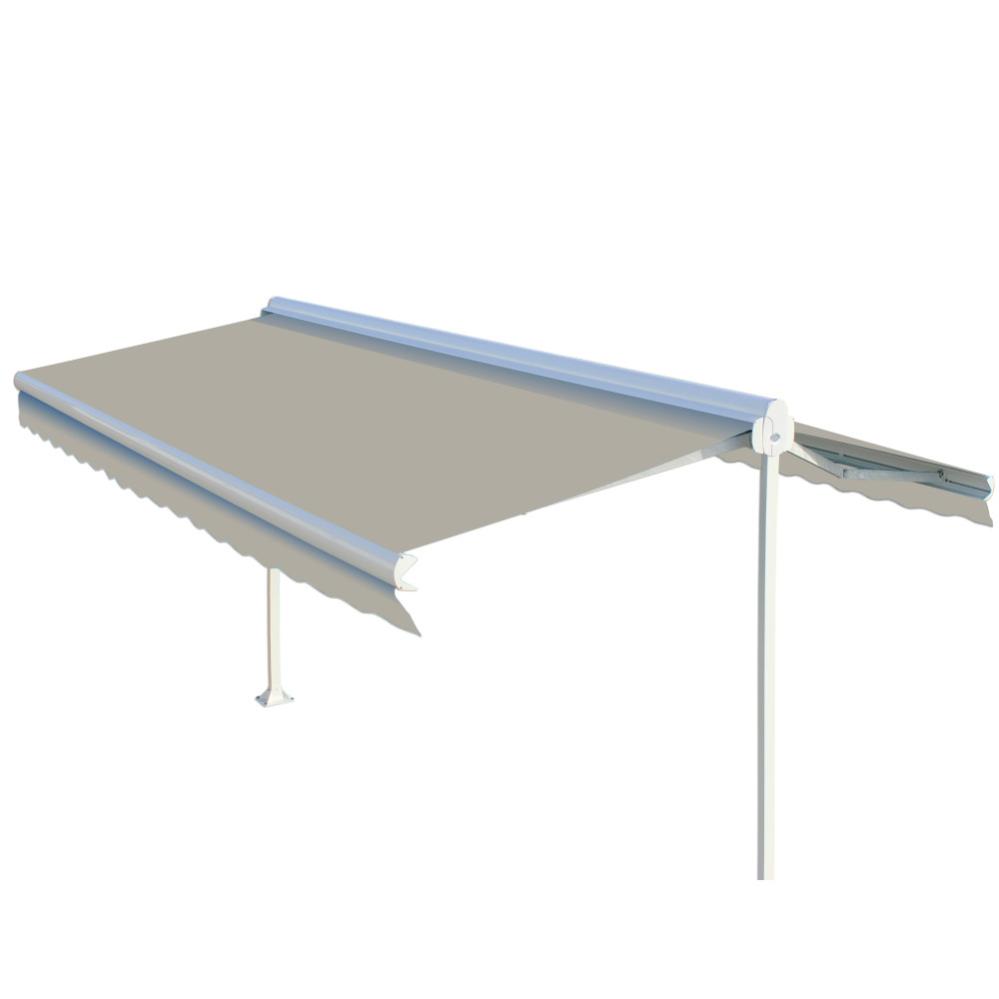 Toldo a dos aguas varadero 5,90 m x 3 m x 2 m motorizado (sesgc - gris)