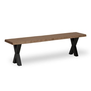 banco madera con mesa en roble macizo de Motivo Rústico