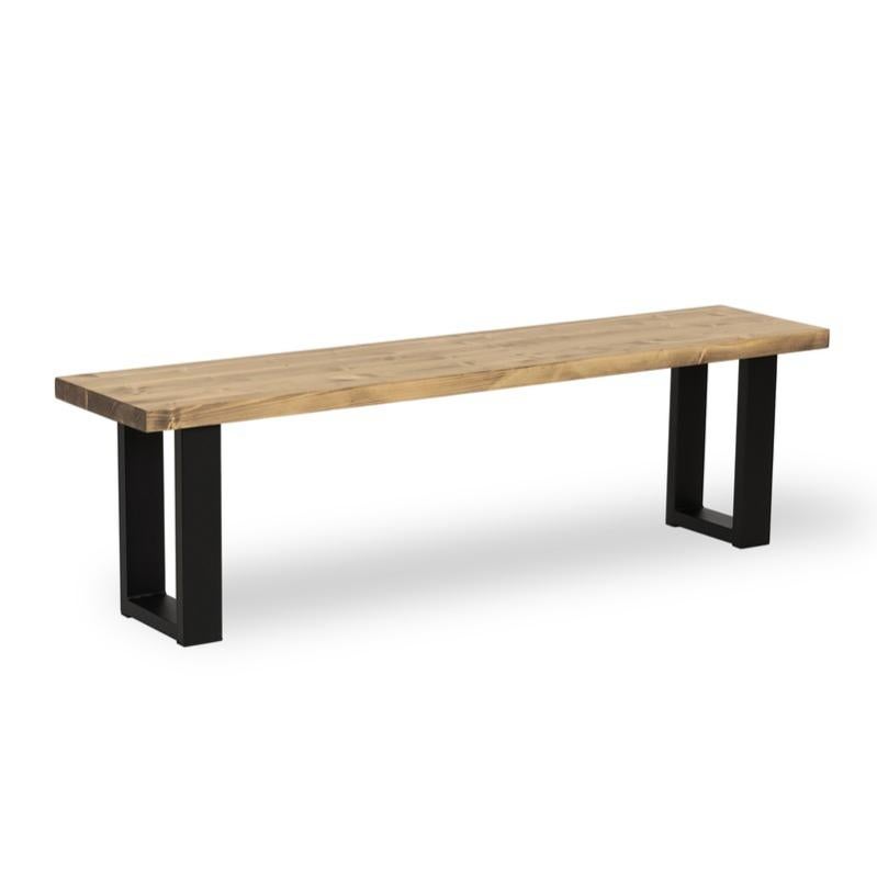 Banc De Fenêtre En Bouleau Massif Brut - 100 X 20-22 X 4 Cm - Neuf