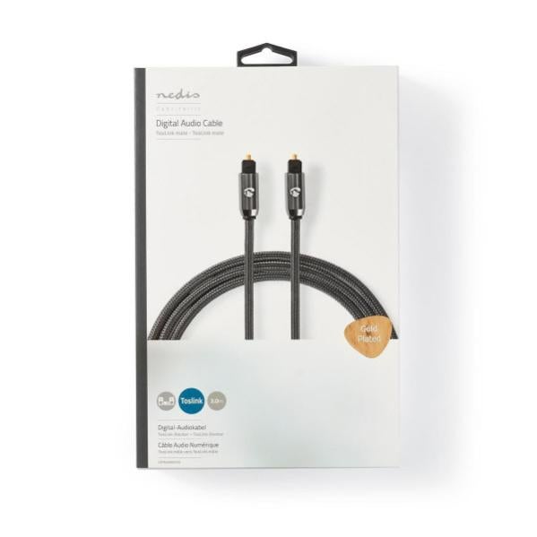 SunshineTronic Optisches Digitalkabel Toslink, 12,5 M – Premium Mit Vergoldeten Steckern Für Audio