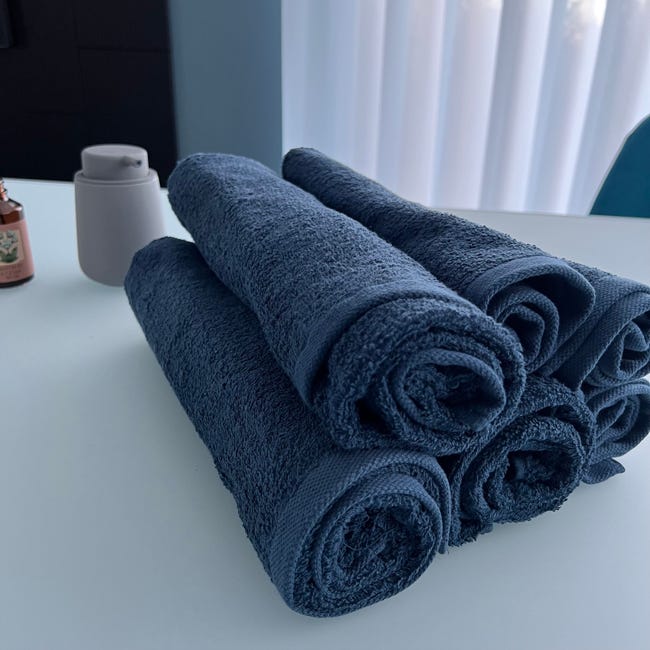 Juego de toallas de invitados y toallas de baño en rizo 100