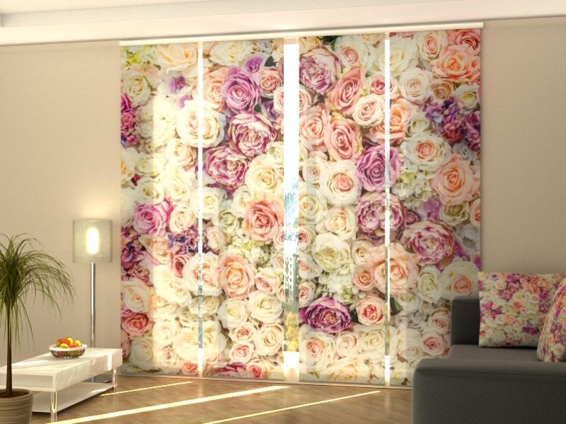 Set di 4 tende da doccia a fiori con set di tappeti da bagno, fiori e farfalle e piante, impermeabili per il bagno, con tappeto antiscivolo, tappetino assorbente + ganci (beige