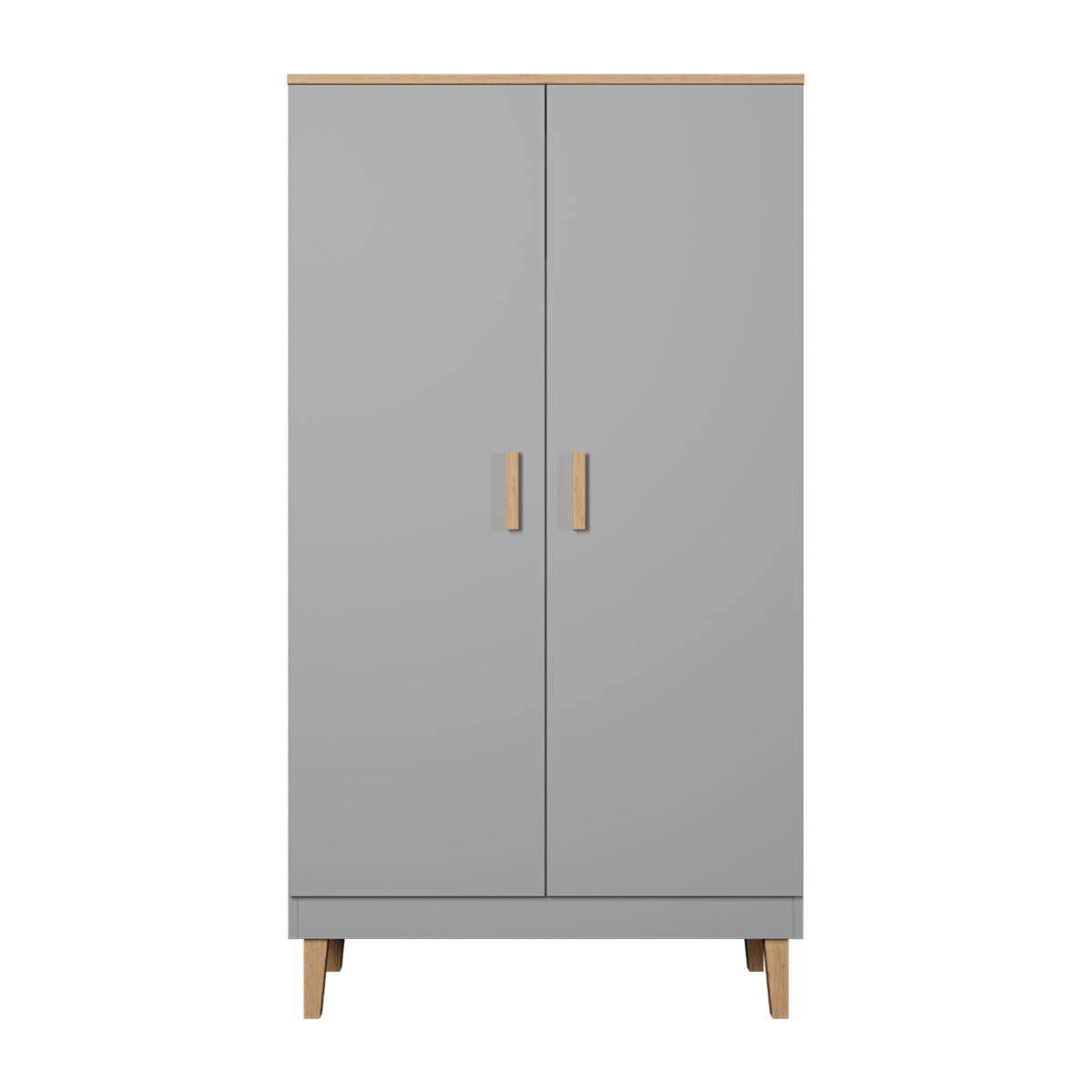 Armoire 2 portes Denver Gris Leroy Merlin
