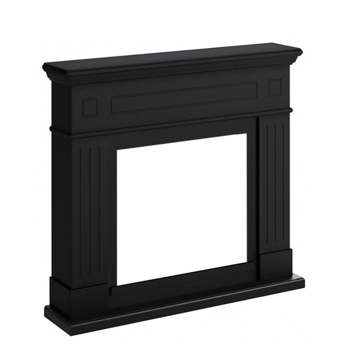 Mpc Fireplace Frame Pienza Black Noir Profond Leroy Merlin