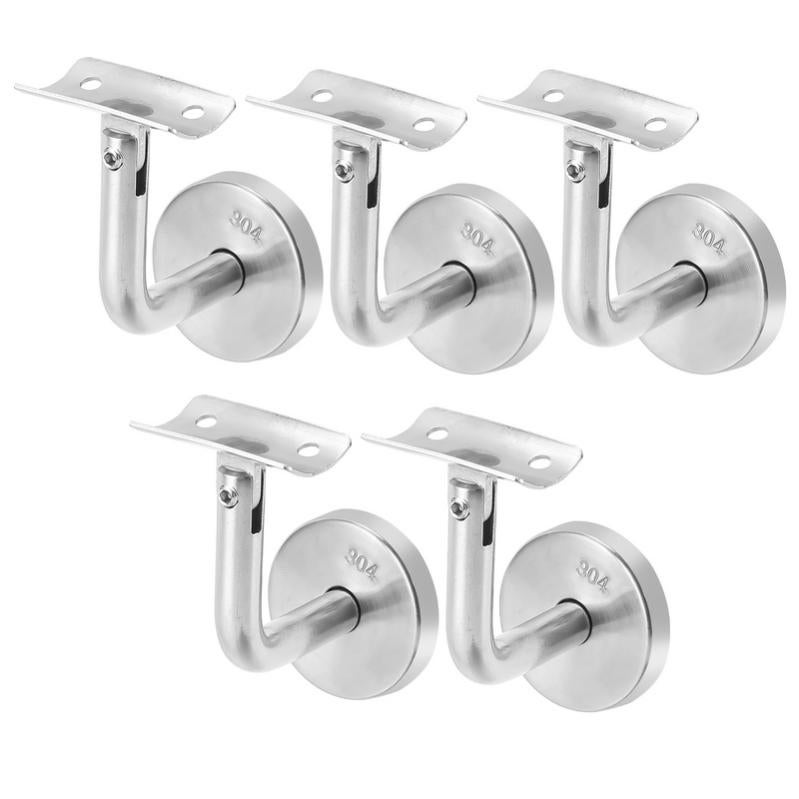 Support De Main Courante Mural En Acier Inoxydable - Résistant à La Corrosion - 33 Mm Pour Tubes Ronds Lot De 2 Pieces Noir 209130061