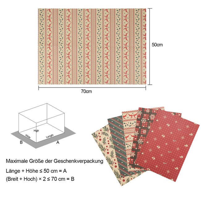 Mg de tissu coloré Papier pour l'emballage cadeau de Noël - Chine
