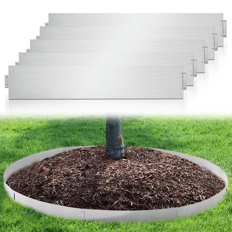 Bordure De Pelouse Métal Galvanisé - Longueur 50 M, Hauteur 18 Cm - Clôture Tonte Jardin