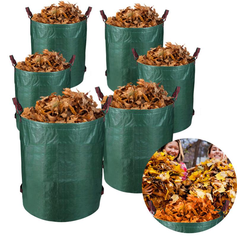 Sacs Déchets Jardin 100L - Lot De Sacs Poubelle Végétaux Robustes 50x65cm - Poignées Renforcées