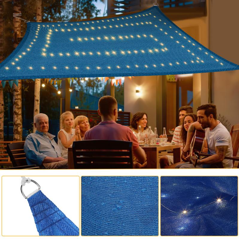 Voile D'ombrage 3x4.5m HDPE - Protection UV 95%, Respirante, Pour Terrasse, Jardin, Parking