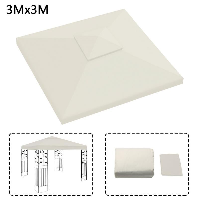 Housse De Remplacement Pour Tonnelle 3x3m - Toit Étanche Double Couche Avec Velcro Et Protection UV