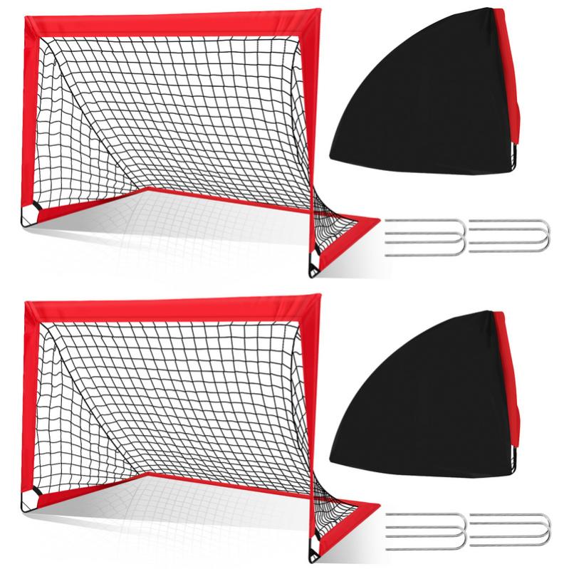 But De Football Lot De 2 Pcs Pour Enfants, Filet De Football Pliable Mini Cage De Football 120 X 90 X 90 Cm 87779149