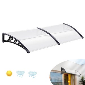 Auvent En Polycarbonate Pour Fenêtre Et Porte - Protection Solaire Et Anti-pluie, Facile à Installer