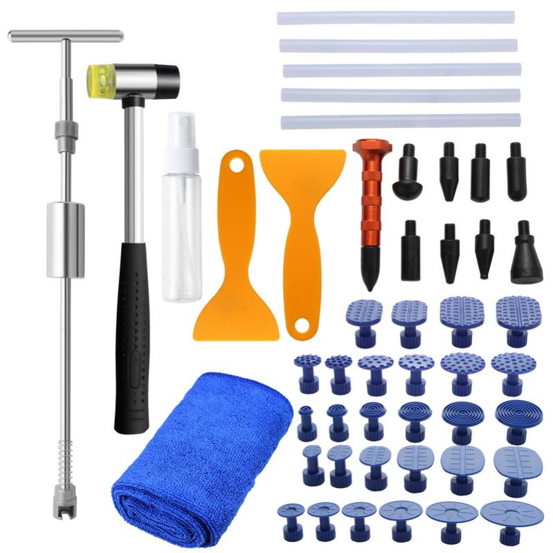 Kit Réparation Bosses Sans Peinture - 4 Outils Acier (21 à 51 Cm) - Débosselage Carrosserie Voiture Non Invasif - 9