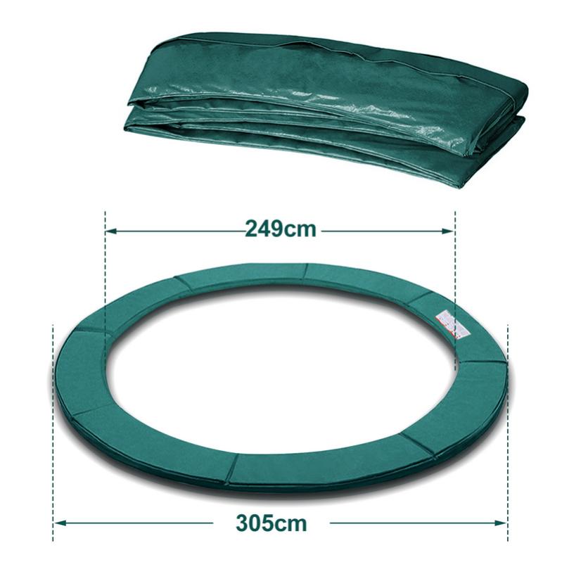Arebos 244 cm Coussin de protection pour trampoline + filet