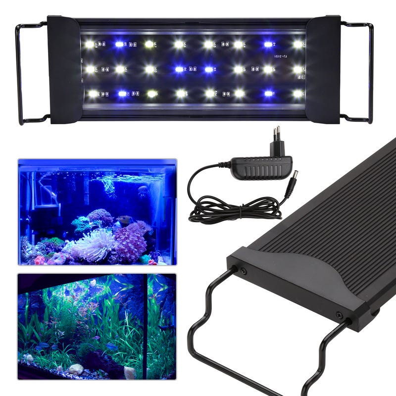 12W LED éclairage d'aquarium blanc + bleu aquarium à lumière