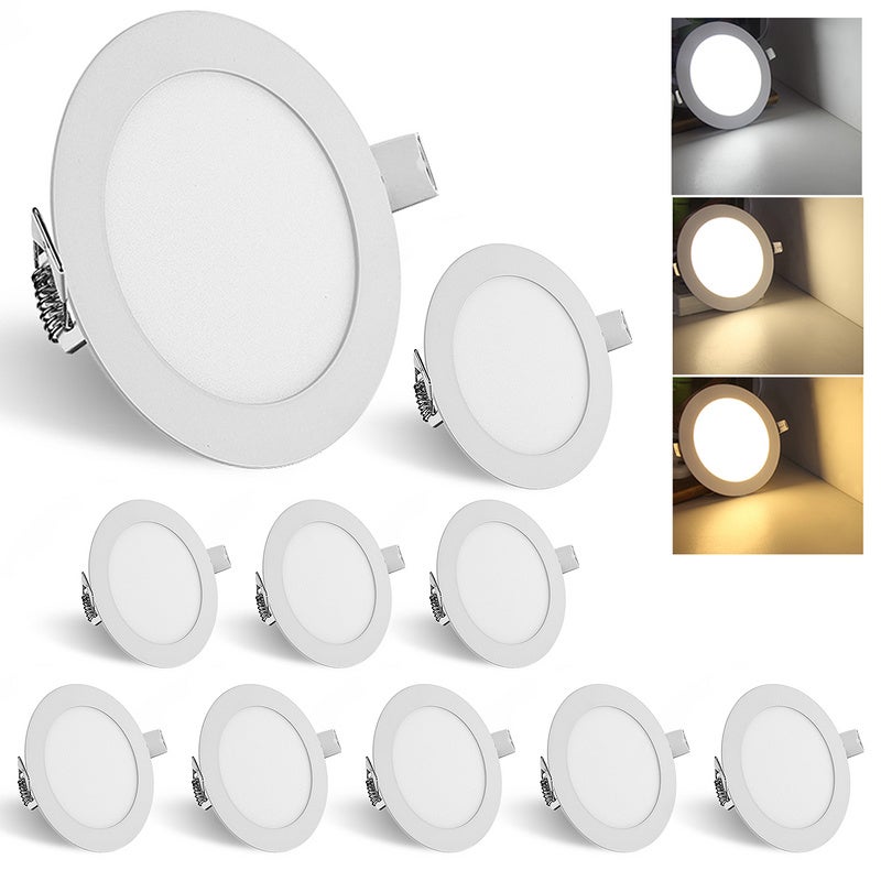 Spot LED encastré, panneau led, spot encastrable de salle de bain，spot led  encastrable , spot encastrable led 20x 18W 3 couleurs en 1