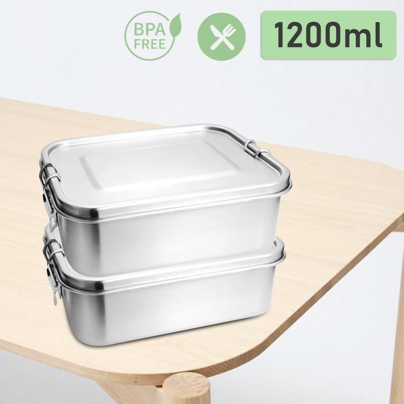 2x 1200ml lunch box inox lunch box inox lunch box maternelle sans BPA ...