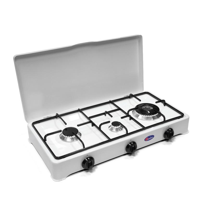 Camping cooker 3burner gas double crown 5328BGP/C CF Parker Leroy Merlin