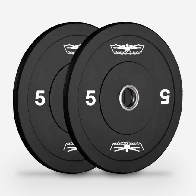Bumper Training 2 x disques de poids en caoutchouc 20 kg haltères  olympiques gym