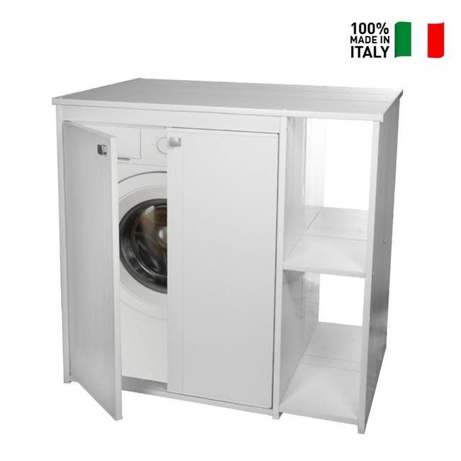 Armario de lavadora PVC blanco 68,5x64,5x88 cm - referencia Mqm-340986