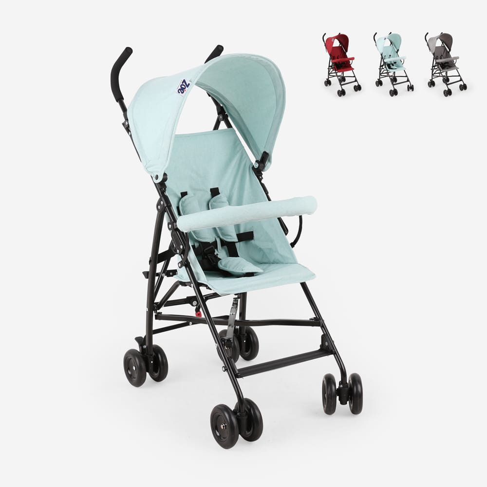 Poussette canne compacte pliable 4 roues pour enfants 15 kg Daiby Vert fonce Leroy Merlin