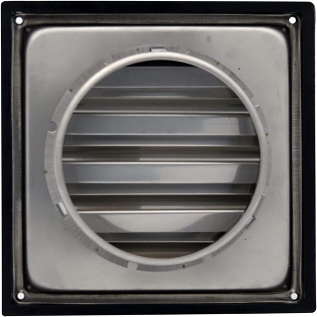 Grille ventilation 100mm ronde en Fonte d'Aluminium Haute Qualité