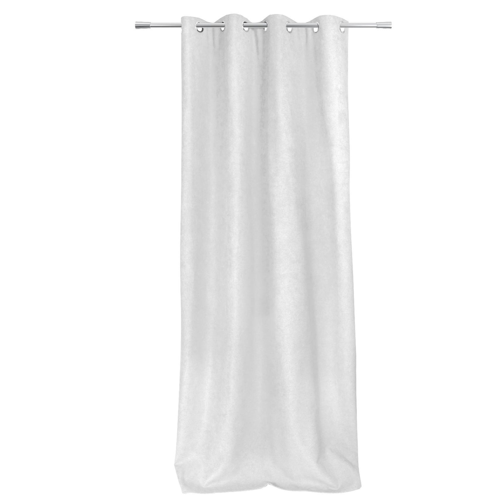 Rideau anti-froid doublé polaire - Blanc - 140x260 cm - Polyester/Occultant