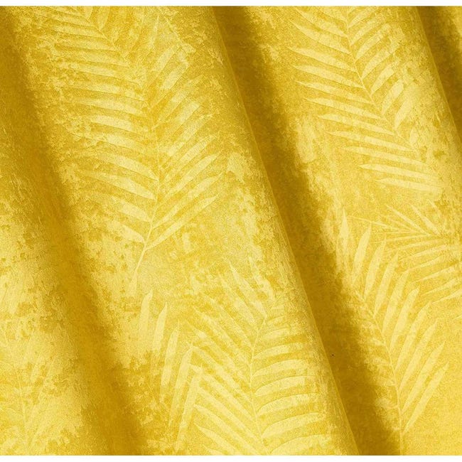 Rideau à œillets velours VELVETINE jaune 140x240cm - Centrakor