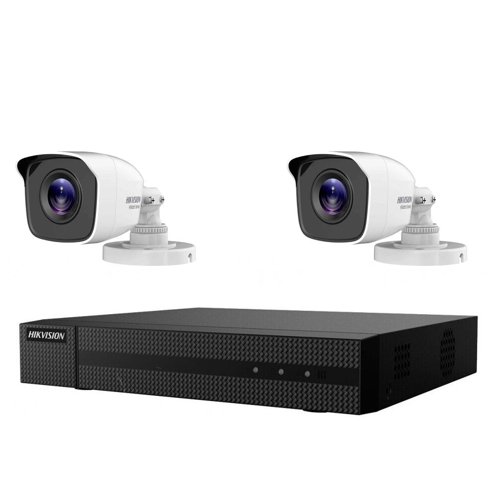 KIT VIDEOSORVEGLIANZA IP POE 2 TELECAMERE HIKVISION NVR 4 CANALI 8 MPX ...