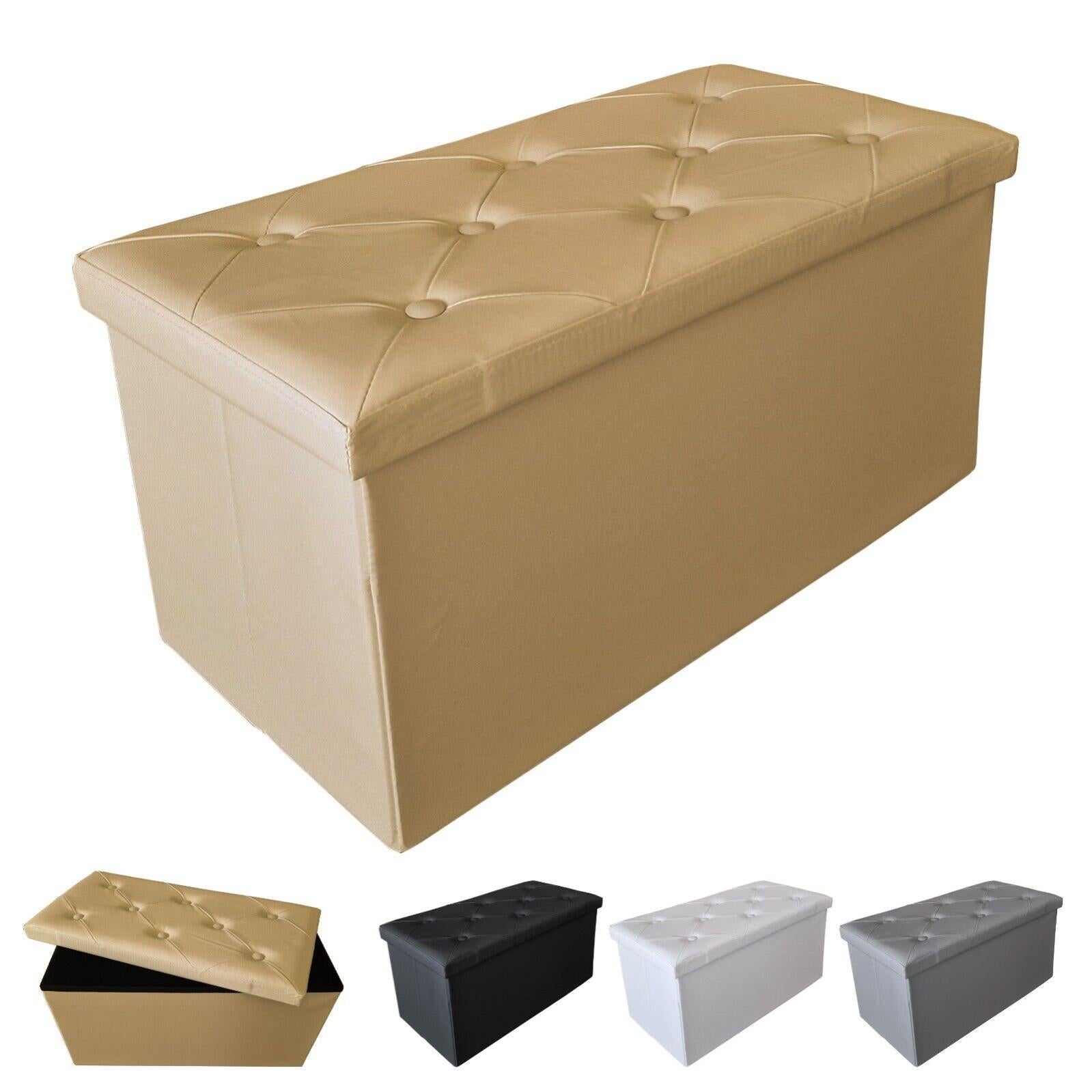 Cassapanca Pieghevole Baroni Home In Velluto Rosa - Pouf Contenitore Per Coperte E Giochi, 76x38x38 Cm - Foto 2