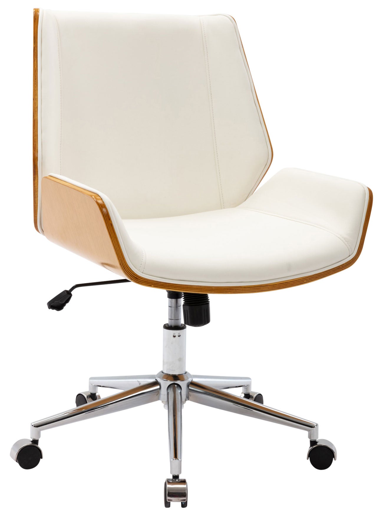 Silla de oficina zwolle natural/blanco