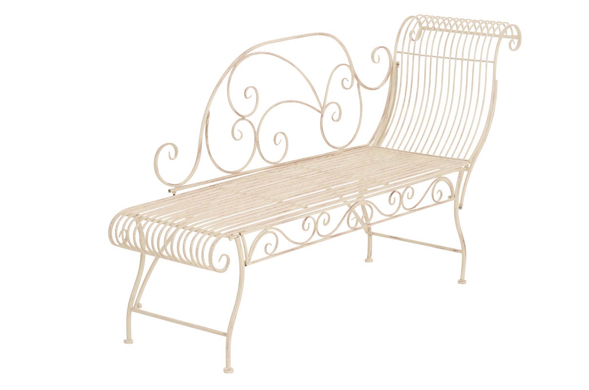 Tumbona de jardin karma crema antiguo