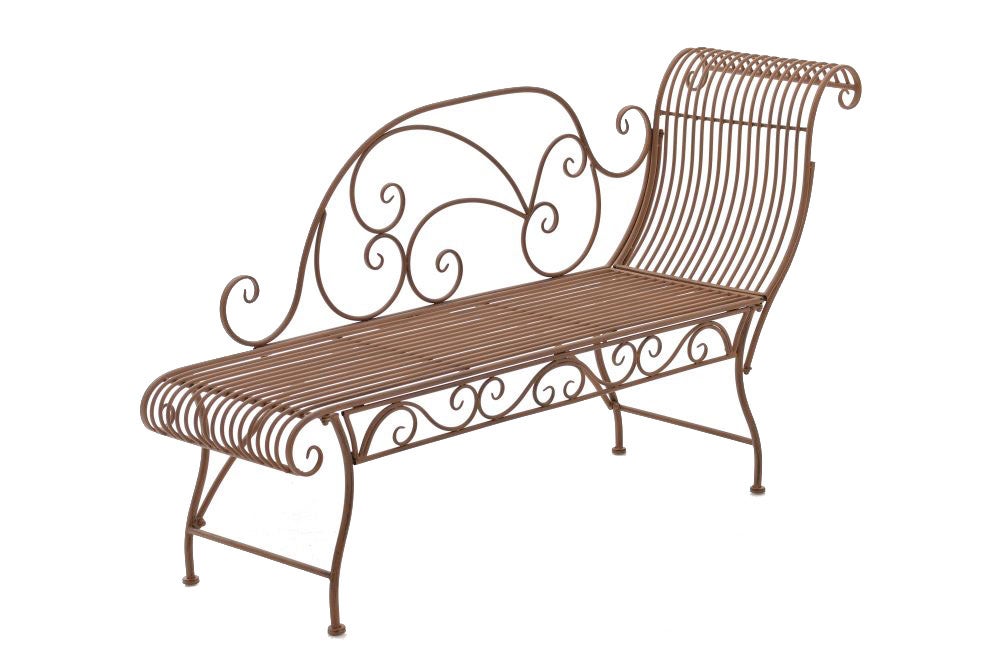 Tumbona de jardin karma marrón antiguo