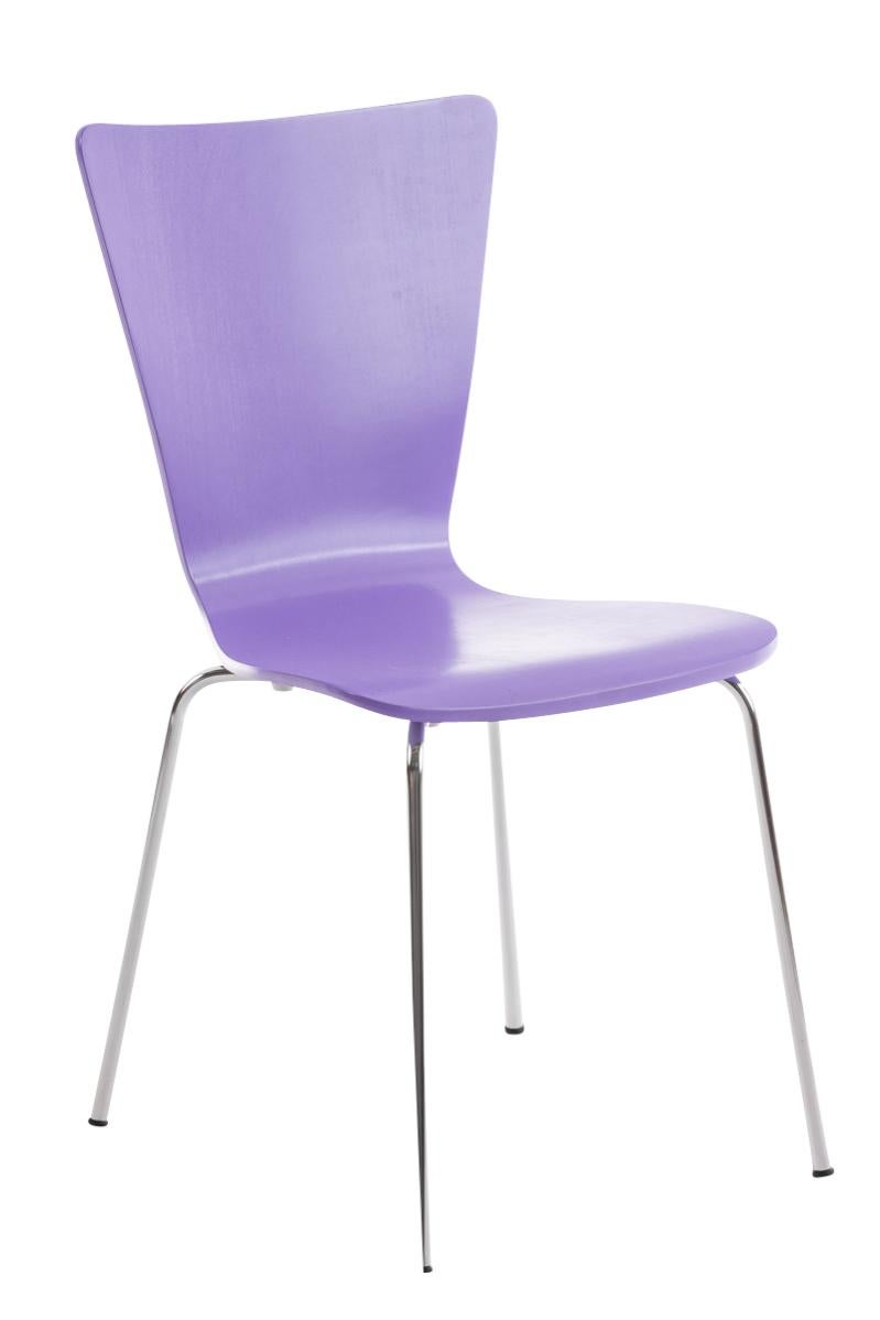 Sedia Con Ottomana In Flanella Viola 247SHOPATHOME – Design Contemporaneo Wingback Con Base Cromata Per Soggiorno