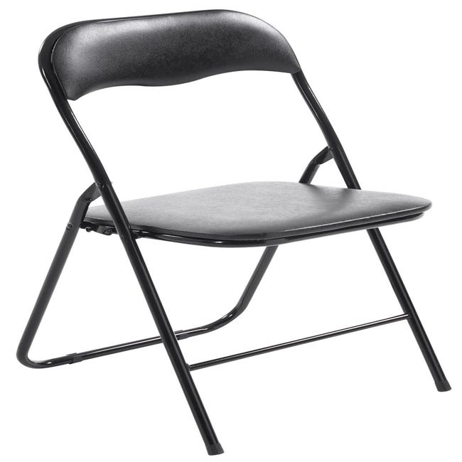 Nuevos diseños - silla plegable Oslo - En negro - Piel