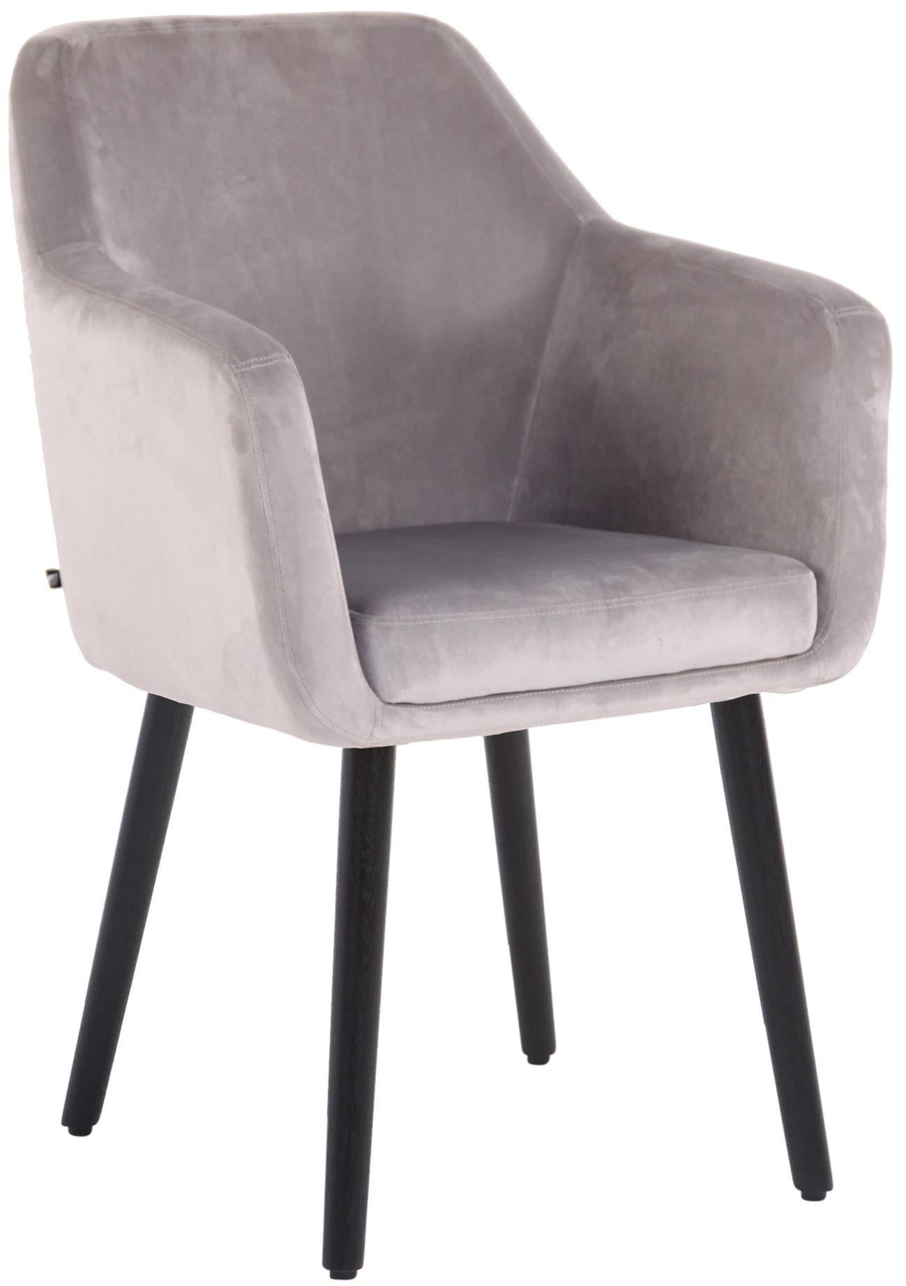 CLP Sedia Utrecht In Stoffa Color Tortora: Poltroncina Retro Chic Con Braccioli E Gambe In Legno Natura - 2