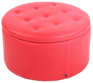 Pouff Contenitore Rotondo 34x40 Puff Tondo Portaoggetti Pouf