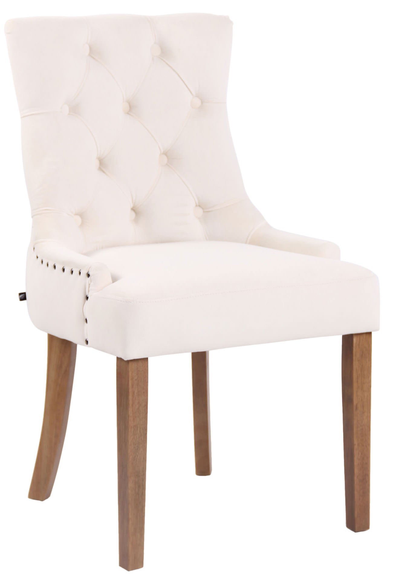 Silla de comedor aberdeen en terciopelo crema|antiguo claro