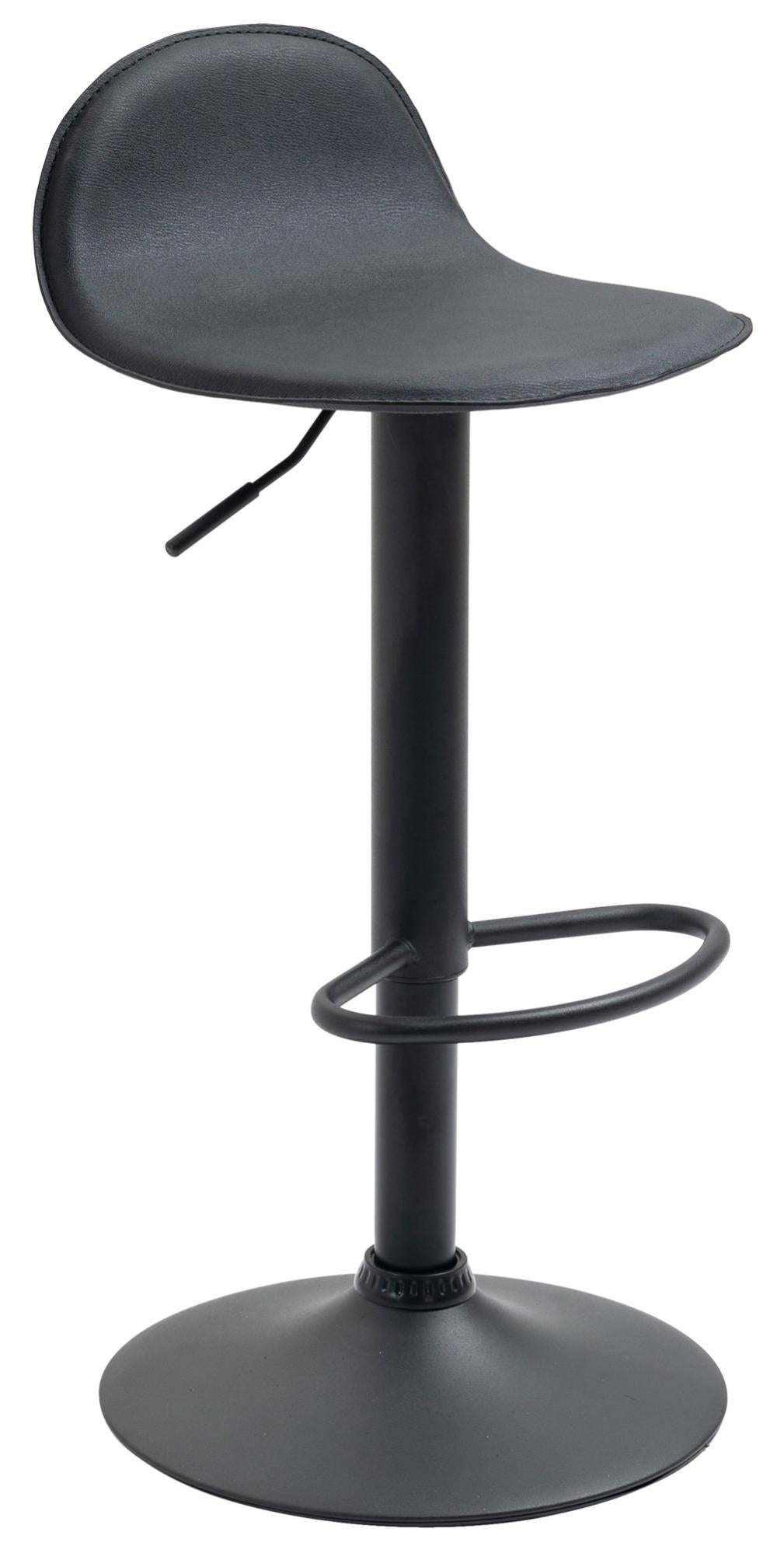 Sgabello Da Bar Girevole E Regolabile CLP Lana V2 - Schienale E Poggiapiedi, Imbottito In Similpelle, Altezza 58-79 Cm, Bianco Con Telaio Cromo