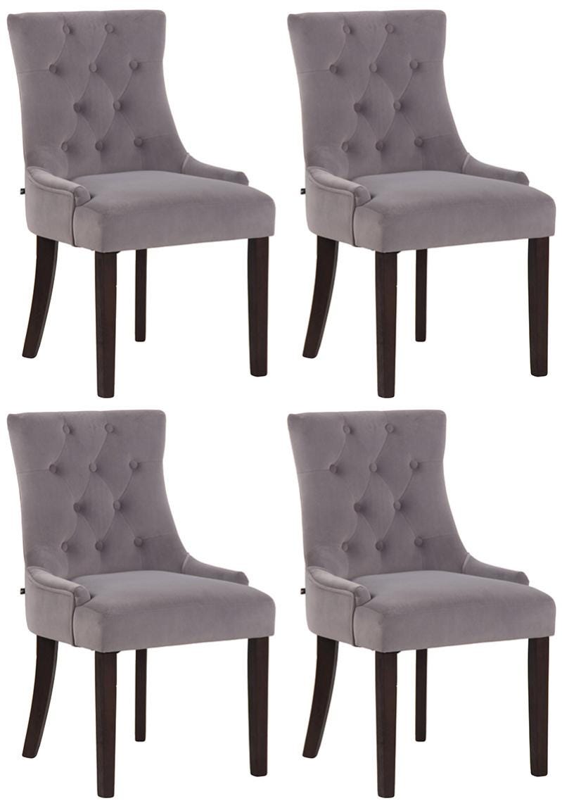 Poltroncina CAROL in velluto imbottito con struttura e gambe in metallo oro (Rosa 4 Pezzi Poltroncina CAROL in velluto imbottito con struttura e gambe in metallo oro (Rosa 4 Pezzi