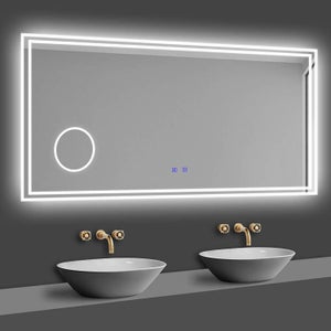 Rectangulaire Illumination LED Miroir Sur Mesure Eclairage Salle De Bain  L47 - Artforma
