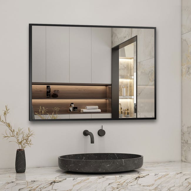 Miroir LED Sur Pied En Bambou - Miroir salle de bain BUT