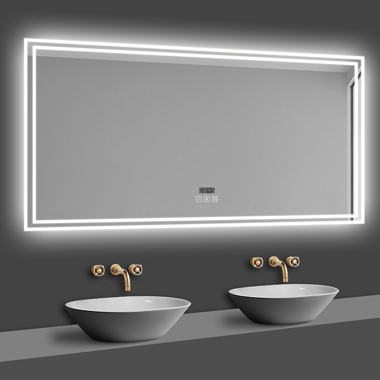Miroir Salle de Bain avec Éclairage LED Anti-buée Big Similan