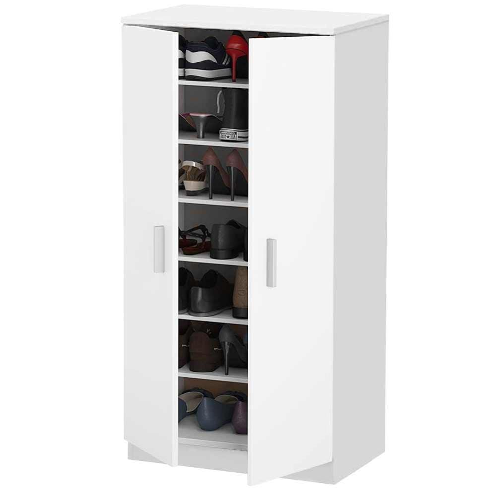 Scarpiera con 2 Ante 7 Ripiani Mobile Porta Scarpe Mobiletto Multiuso Bianco | Leroy Merlin Scarpiera con 2 Ante 7 Ripiani Mobile Porta Scarpe Mobiletto Multiuso Bianco | Leroy Merlin